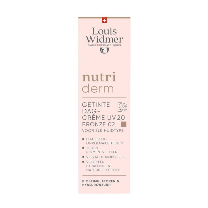 Louis Widmer Nutriderm Getinte Dagcrème Uv 20 Bronze 02 Zonder Parfum - 30ml