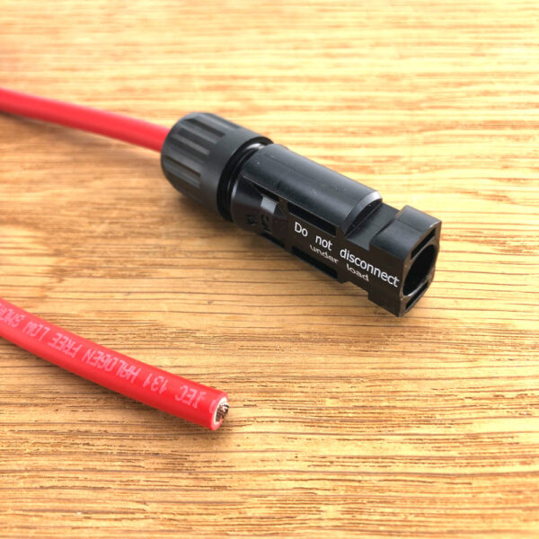 Kabelverloop Rood 6mm² MC4-Open draadeind Male