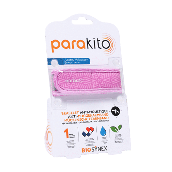 Para'kito Anti-Muggen Armband Volwassenen - Graphic Violet - 2 Navullingen - 1 Stuk