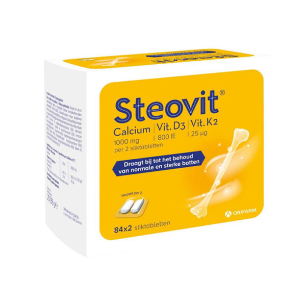 Steovit Calcium/Vitd3/Vit K2 - 1000mg/800IE - 84x2 Tabletten
